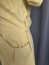 Load image into Gallery viewer, 1940s Lemon Yellow Dress With Big Buttons
