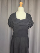 Load image into Gallery viewer, 1940s Black Layered Cocktail Dress
