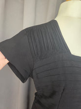 Load image into Gallery viewer, 1940s Black Layered Cocktail Dress
