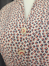 Load image into Gallery viewer, 1940s Rare Red, White and Blue French Flag Dress

