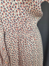 Load image into Gallery viewer, 1940s Rare Red, White and Blue French Flag Dress
