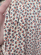 Load image into Gallery viewer, 1940s Rare Red, White and Blue French Flag Dress
