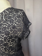 Load image into Gallery viewer, 1940s/1950s Black Beaded Lace Blouse Top
