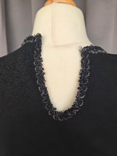Load image into Gallery viewer, 1940s/1950s Black Beaded Lace Blouse Top
