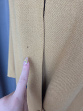 Load image into Gallery viewer, 1940s Dark Yellow Wool Swing Coat
