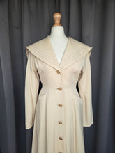 Load image into Gallery viewer, 1940s Cream Sailor Coat With Nautical Collar Back and Buttons
