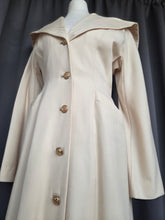 Load image into Gallery viewer, 1940s Cream Sailor Coat With Nautical Collar Back and Buttons
