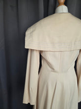Load image into Gallery viewer, 1940s Cream Sailor Coat With Nautical Collar Back and Buttons
