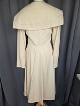 Load image into Gallery viewer, 1940s Cream Sailor Coat With Nautical Collar Back and Buttons
