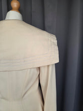 Load image into Gallery viewer, 1940s Cream Sailor Coat With Nautical Collar Back and Buttons
