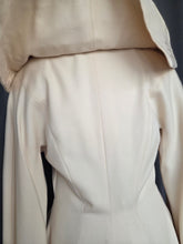 Load image into Gallery viewer, 1940s Cream Sailor Coat With Nautical Collar Back and Buttons
