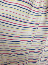 Load image into Gallery viewer, 1940s Off White Pink, Blue and Yellow Stripe Milkmaid Style Dress
