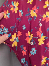 Load image into Gallery viewer, 1940s Burgundy And Multicoloured Floral Dress
