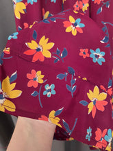 Load image into Gallery viewer, 1940s Burgundy And Multicoloured Floral Dress
