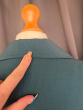 Load image into Gallery viewer, 1940s Dark Teal Gabardine Pointed Collar Suit
