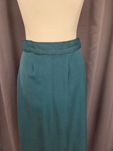 Load image into Gallery viewer, 1940s Dark Teal Gabardine Pointed Collar Suit
