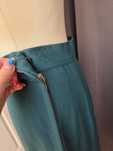 Load image into Gallery viewer, 1940s Dark Teal Gabardine Pointed Collar Suit
