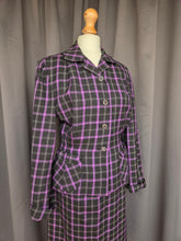 Load image into Gallery viewer, 1940s Purple and Black Check Suit
