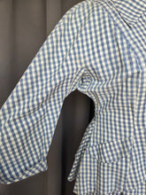 Load image into Gallery viewer, 1940s Blue and White Gingham Summer Suit
