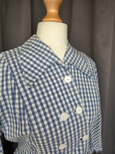 Load image into Gallery viewer, 1940s Blue and White Gingham Summer Suit
