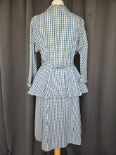Load image into Gallery viewer, 1940s Blue and White Gingham Summer Suit
