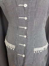 Load image into Gallery viewer, 1940s Black and White Gingham Pom Pom Summer Suit
