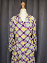 Load image into Gallery viewer, 1940s Purple, Yellow and Green Plaid Summer Suit
