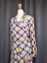 Load image into Gallery viewer, 1940s Purple, Yellow and Green Plaid Summer Suit
