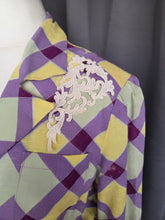 Load image into Gallery viewer, 1940s Purple, Yellow and Green Plaid Summer Suit
