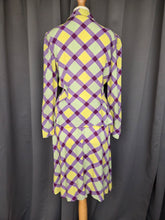 Load image into Gallery viewer, 1940s Purple, Yellow and Green Plaid Summer Suit
