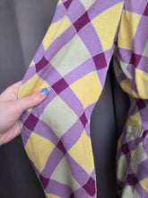 Load image into Gallery viewer, 1940s Purple, Yellow and Green Plaid Summer Suit
