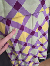 Load image into Gallery viewer, 1940s Purple, Yellow and Green Plaid Summer Suit
