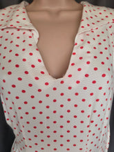 Load image into Gallery viewer, 1940s Red and White Polka Dot Dress
