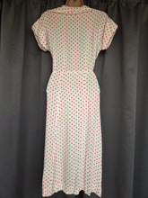 Load image into Gallery viewer, 1940s Red and White Polka Dot Dress
