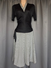 Load image into Gallery viewer, 1940s Black and White Check Rayon Dress
