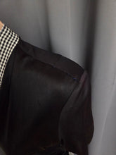 Load image into Gallery viewer, 1940s Black and White Check Rayon Dress
