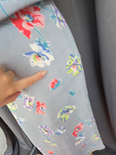 Load image into Gallery viewer, 1940s Pale Grey Multicoloured Flower Dress
