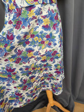 Load image into Gallery viewer, 1940s Burgundy Multicoloured Floral Shirtwaister Dress
