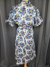 Load image into Gallery viewer, 1940s Burgundy Multicoloured Floral Shirtwaister Dress
