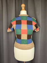 Load image into Gallery viewer, 1940s Multicoloured Patch Work Knitted Jumper
