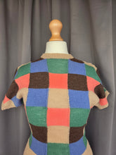 Load image into Gallery viewer, 1940s Multicoloured Patch Work Knitted Jumper
