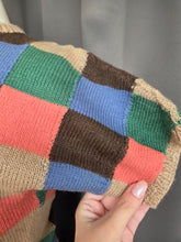 Load image into Gallery viewer, 1940s Multicoloured Patch Work Knitted Jumper
