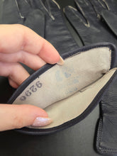 Load image into Gallery viewer, 1940s Stamped CC41 Navy Leather Gloves
