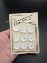 Load image into Gallery viewer, 1940s Deadstock Carded White Buttons
