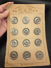 Load image into Gallery viewer, 1940s Deadstock Carded Pearly Grey Buttons
