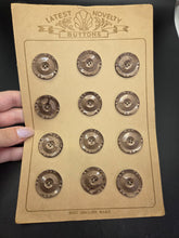 Load image into Gallery viewer, 1940s Deadstock Carded Brown Marbled Buttons
