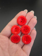 Load image into Gallery viewer, 1940s Red Glass Buttons
