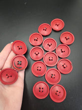 Load image into Gallery viewer, 1940s Chunky Peach/Red Marbled Flower Buttons
