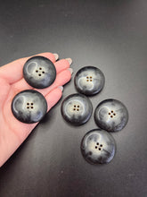 Load image into Gallery viewer, 1940s Chunky Black/Grey Marbled Buttons
