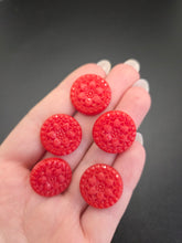 Load image into Gallery viewer, 1940s Red Plastic Flower Buttons
